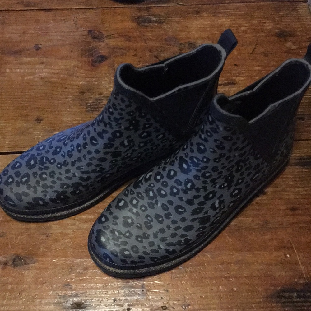 Rain boots.  Cheetah print